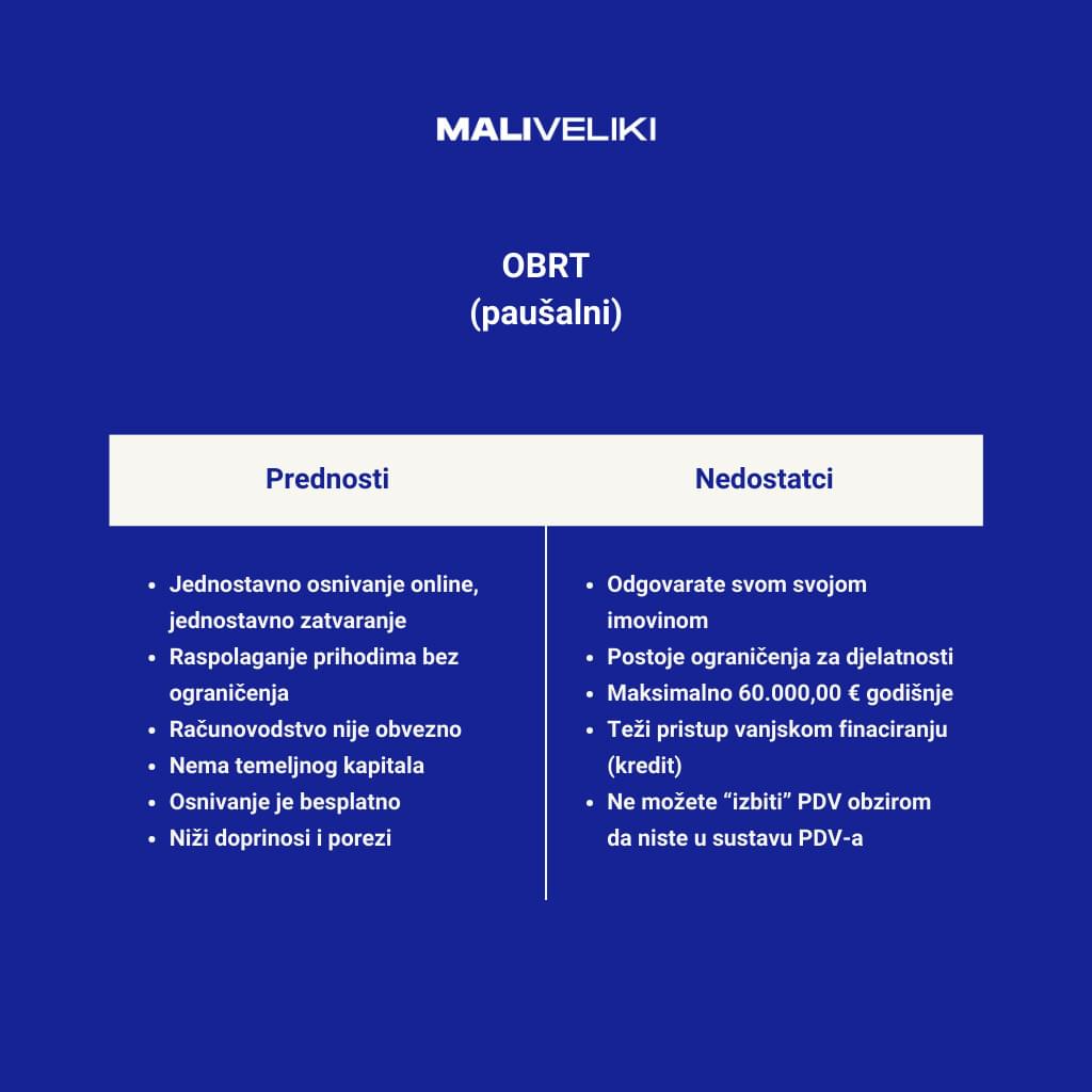 MALI VELIKI | Prednosti i nedostaci obrta 2025