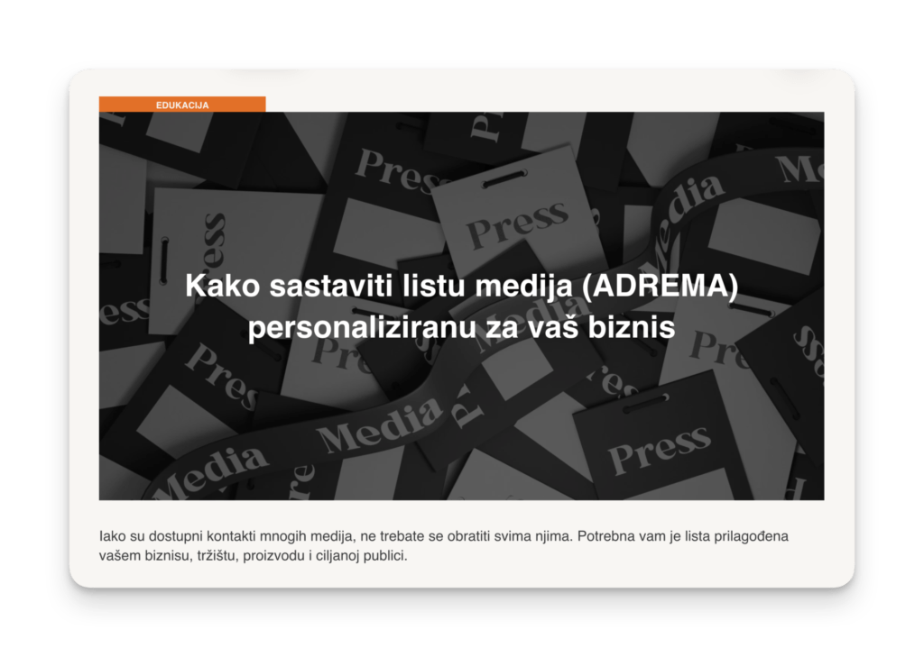 Kako sastaviti ADREMU