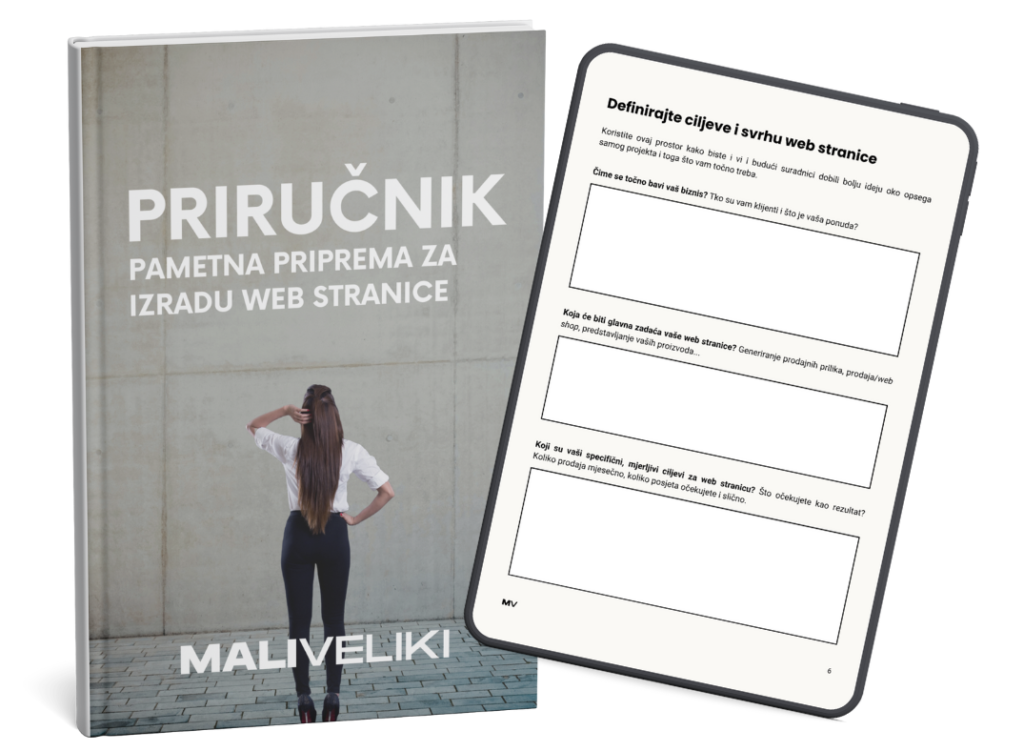 MALI VELIKI | PRIRUČNIK Pametna priprema za izradu web stranice